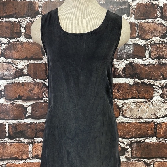 Benjamin Jay Dress Black Cupro Open Back High Low Size Small - Picture 2 of 13